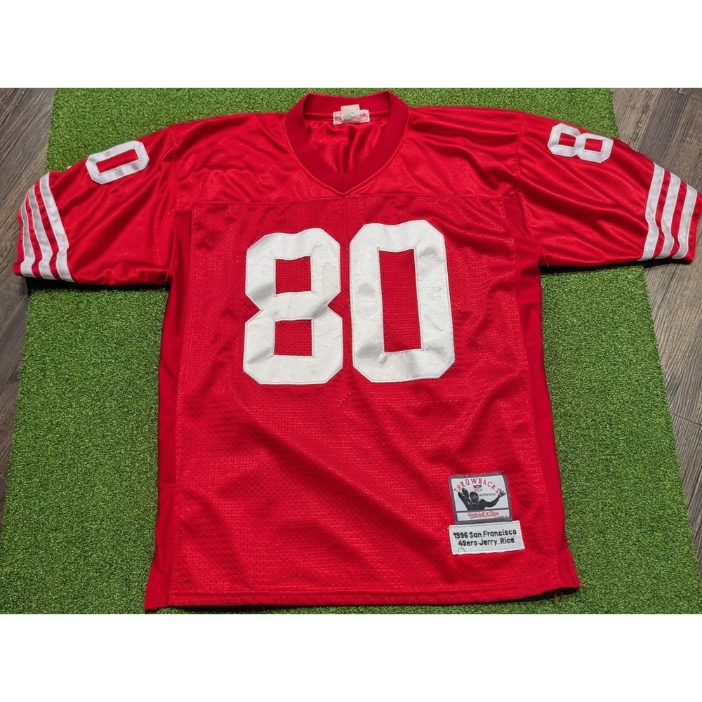 Mitchell & Ness Throwback 96 San Francisco 49ers Jerry Rice #80 Jersey Men's  50